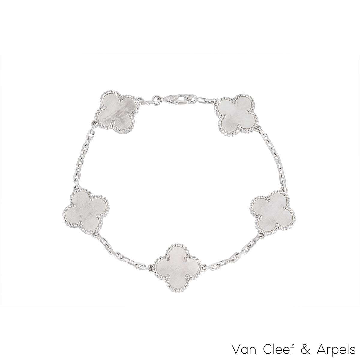 Van Cleef & Arpels White Gold Vintage Alhambra Bracelet VCARF48400
